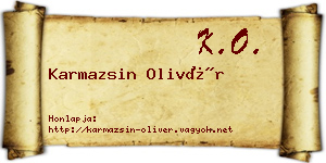 Karmazsin Olivér névjegykártya