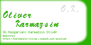 oliver karmazsin business card