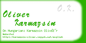 oliver karmazsin business card